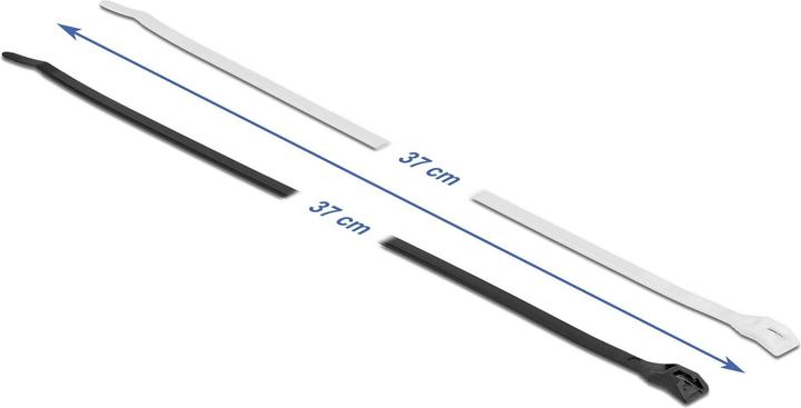 Image du produit Delock Attache-câbles avec tête plate L 370 x W 4.6 mm 100 pcs. (Serre-câbles velcro, 370 mm, 100 pcs)