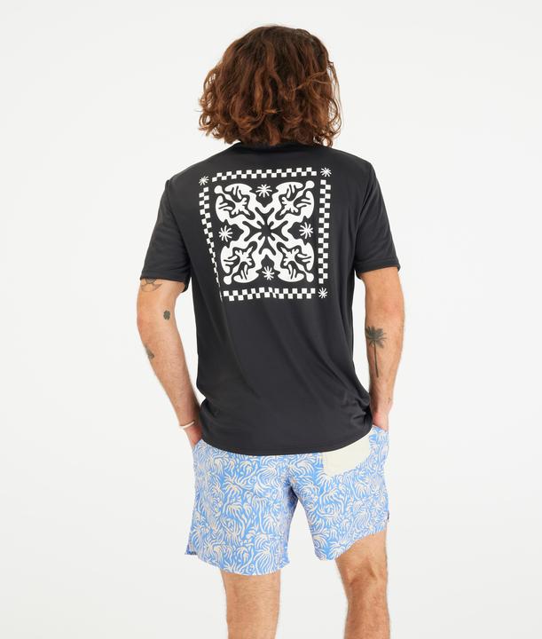 Image du produit Olaian T-shirt de surf manches courtes UPF50+ Homme - Blackflower noir (L)