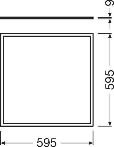 Image du produit Ledvance 36W Panel VALUE 600, 595x595mm, 4000K, blanc (3600 lm)