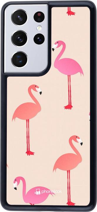 Produktbild PhoneLook Hülle Pink Flamingos Pattern (Samsung Galaxy S21 Ultra 5G)