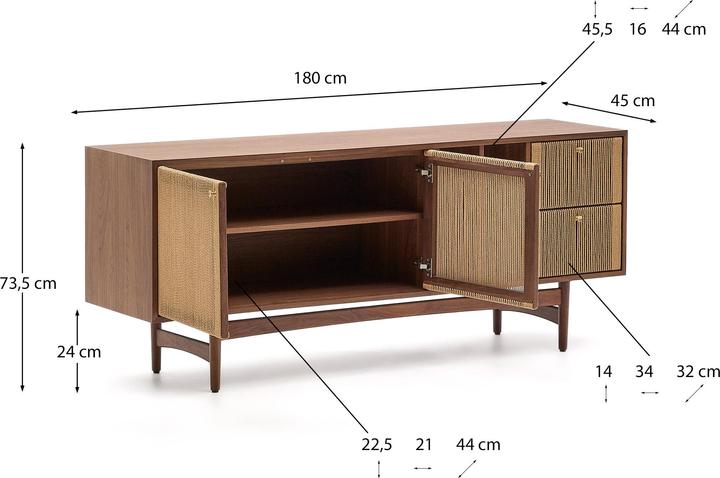 Produktbild Kave Home Elan (180 x 45 x 73.5 cm)