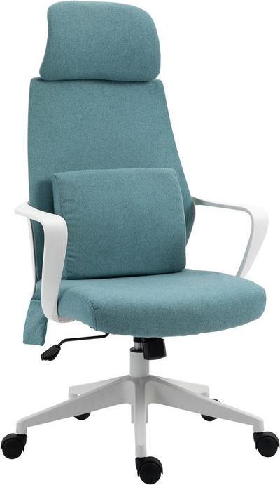 Swisshandel24 sedia da ufficio ergonomica con funzione massaggio sedia da gioco in nylon blu