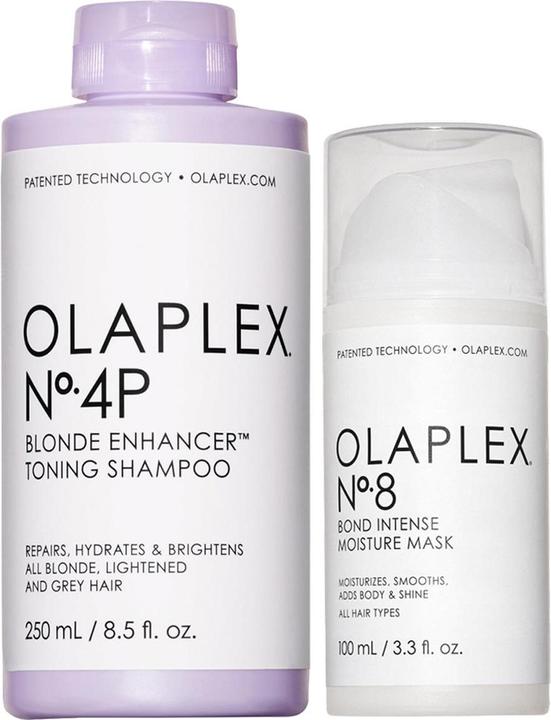 Actual product image Olaplex No Yellow + Intense Moisture No. 4P + No. 8 (Hair care set)