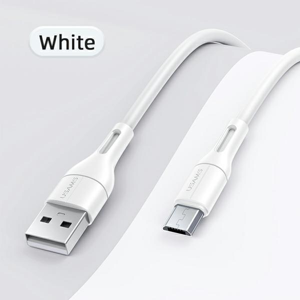 Actual product image Usams Cable U68 microUSB 2A Fast Charge 1m bialywhite SJ502USB02 USSJ502 (1 m, USB 2.0)
