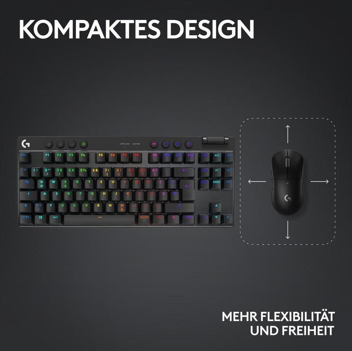 Immagine prodotto Logitech G Pro X TKL Lightspeed (CH, Senza fili, Cablato)