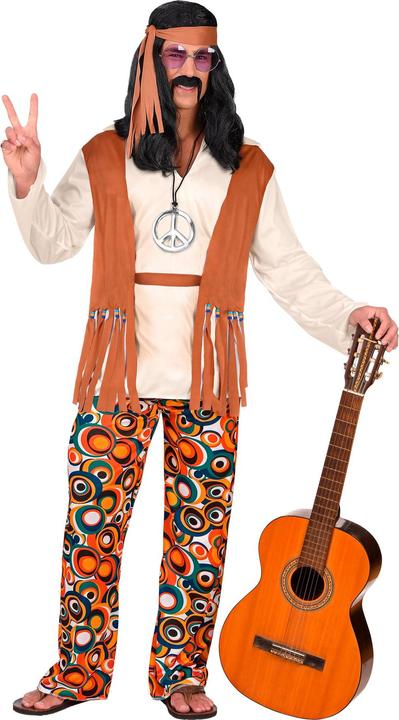 Widmann Costume Hippie taglia M Camicia, Gilet (M)