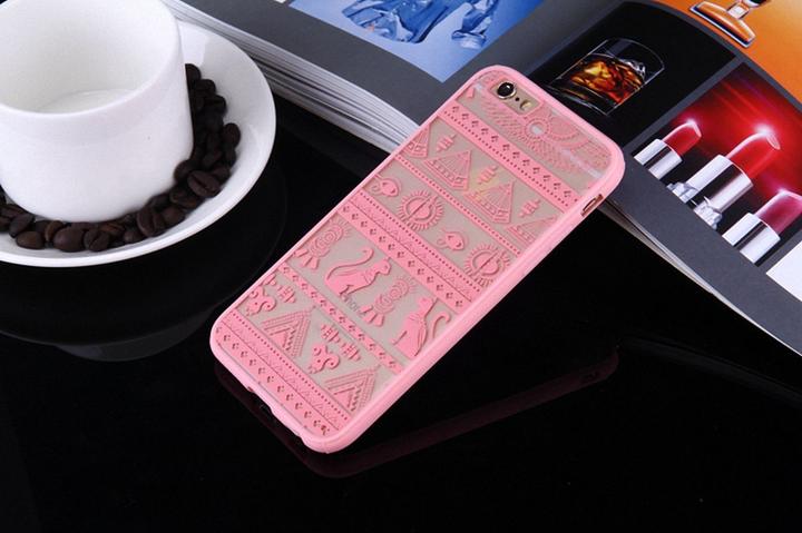 Actual product image König Design Apple iPhone SE 2020 Mobile Cover Mandala Case Cover Egyptian Signs Pink New (Apple iPhone SE (2nd Gen))