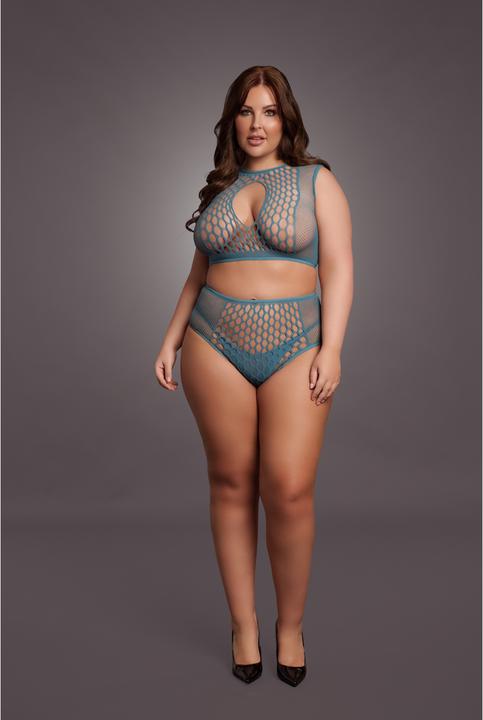 Actual product image Le Désir Duo Net Key-Hole Bra Set - Queen Size (XL, XXL, 3XL, 4XL)