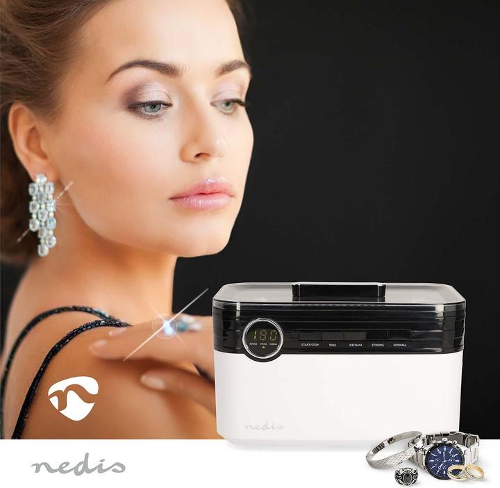 Produktbild Nedis Ultraschall-Schmuck-Reiniger | Netzstromversorgung | 220 - 240 V AC 50/60 Hz | Euro / Typ-C (C (43 kHz, 1800 ml)