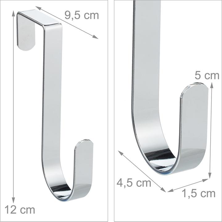 Immagine prodotto Relaxdays Set da 5 Ganci Sopraporta, per Vestiti