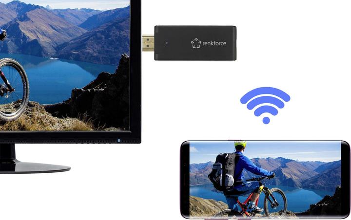 Actual product image Renkforce HDMI streaming stick (AirPlay, Miracast, DLNA)