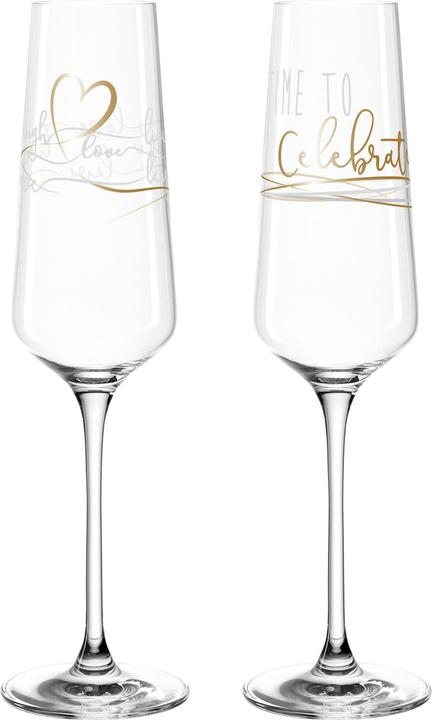Image du produit Leonardo Flûte à champagne Presente Celebrate 280 ml, 2 pièces, Transparent (22 cl, 2 Verres, Flûtes à champagne)