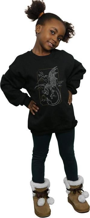 Image du produit - Sweat DRAGON LINE ART - Fille (152, 158)