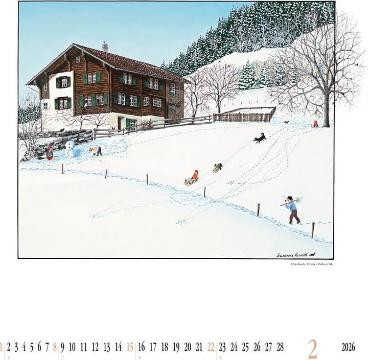 Produktbild SUSANNA Bildkalender Gemalte Bauernhäuser (Harter Einband)