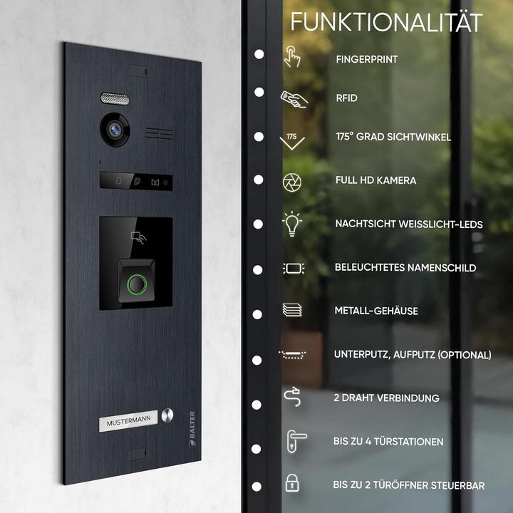 Produktbild Balter EVO-HD Video-Türsprechanlage mit Fingerprint