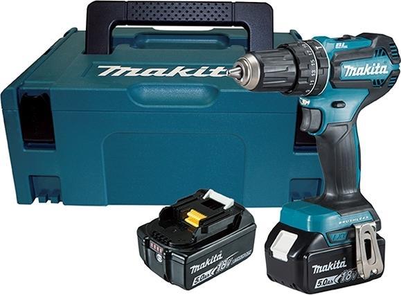 Produktbild Makita DDF484RTJ Akku-Bohrschrauber, 18 V, 2x 5,0 Ah Li-Ion, 54 (Akkubetrieb)