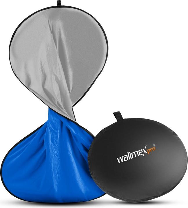 Immagine prodotto Walimex 2in1 fondo pieghevole grigio/blu, 180x210cm (180 cm, 180 cm)