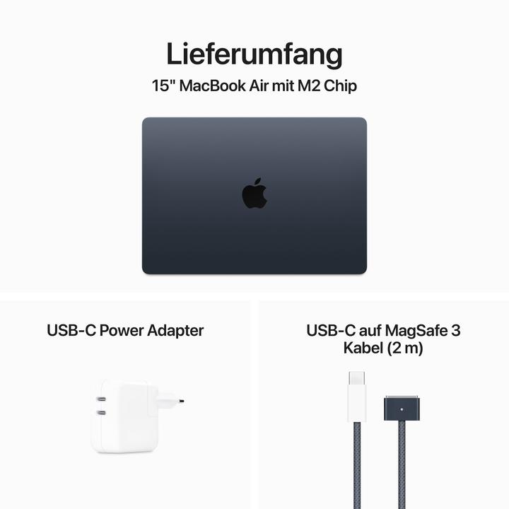 Actual product image Apple MacBook Air – 2023 (15", M2, 8 GB, 256 GB, DE)