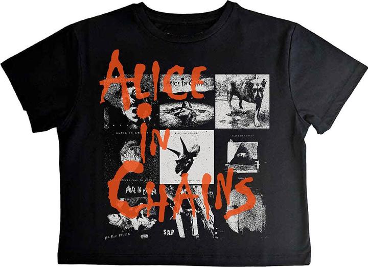 Actual product image Alice In Chains Albums Montage Crop Top (Girlie) (XL)