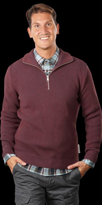 Marc O'Polo Half Zip Pullover Fancy Knit Twilight