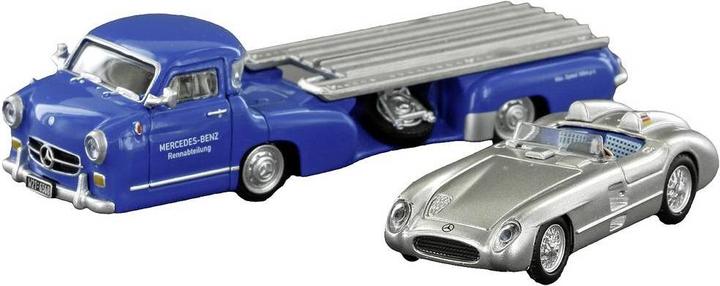Image du produit Lemke Mercedes Benz Camion de course le miracle + 300 SLR Roadster (Piste H0)