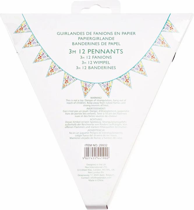 Actual product image Rex London paper garland wild flowers