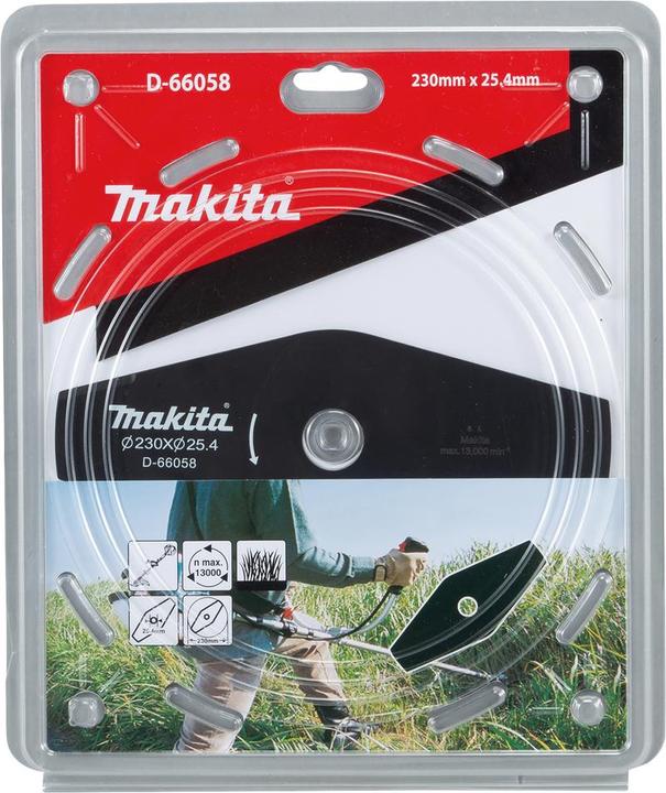 Produktbild Makita D-66058 2-Zahn-Schlagmesser 230x25 4mm (Rasenmäher Messer + Ersatzmesser Gartenmaschinen)