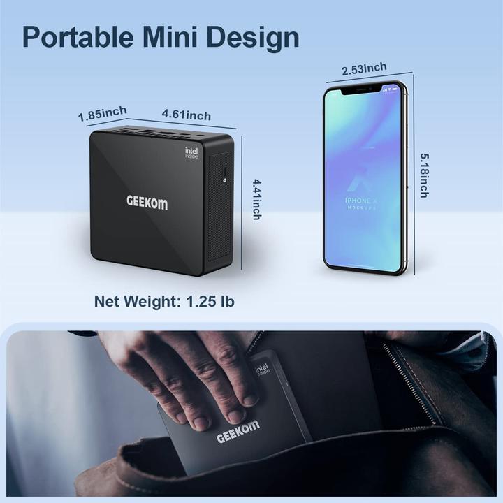 Produktbild Geekom Mini PC (i5-8259U, 16+512GB)