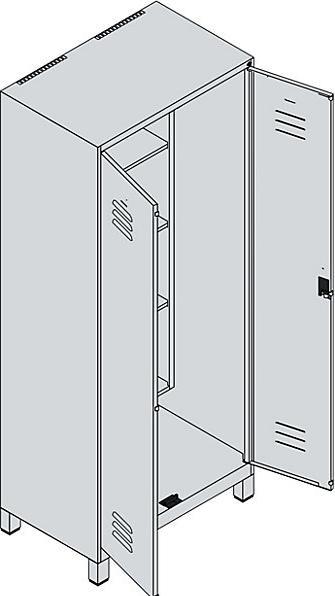 Produktbild C+P CP Putzmittelschrank Classic Plus 080110-02-S10029 lichtgrau 80,0 x 50,0 x 195,0 cm, aufgebaut (80 cm, 195 cm)