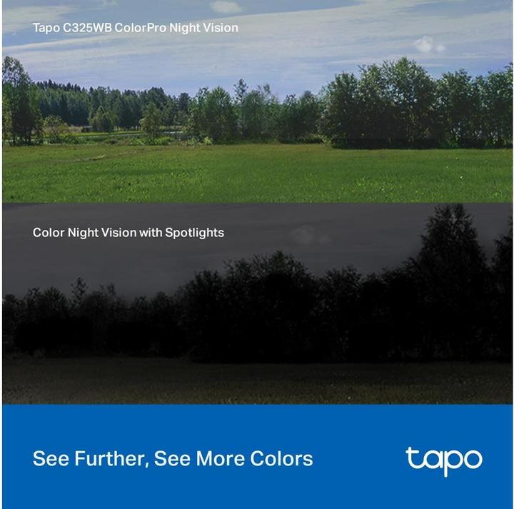 Image du produit TP-Link Tapo C325WB 4MP QHD Caméra d'extérieur ColorPro MicroSD (2688 x 1520 pixels)