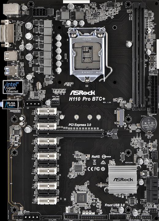 AsRock H110 Pro Btc+ (LGA 1151, Intel H110, ATX)