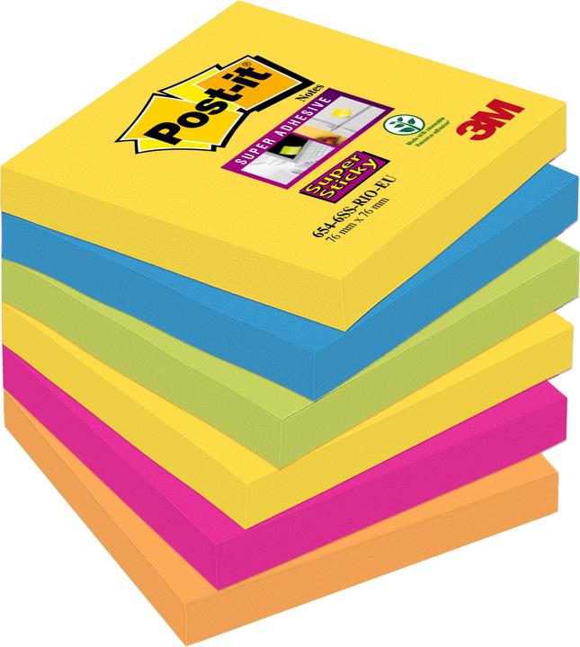 Produktbild Post-it DUPLIKAT Super Sticky Carnival (76 x 76 mm)