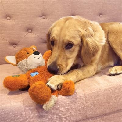 Produktbild KONG - Wild Knots Tiger Squeak Toy M/L (634.7376) (Plüschspielzeug Hund)