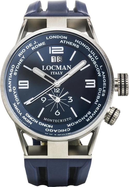 Actual product image Locman Montecristo World Dual Time" Men's Watch (Analogue wristwatch, 44 mm)