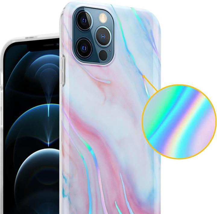 Actual product image Cadorabo IMD TPU Colorful Marble Cover (Apple iPhone 12 Pro Max)