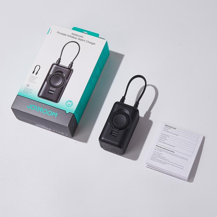 Productafbeelding Joyroom 5000 mAh draagbare oplader voor mobiel en Apple Watch - Zwart (5000 mAh, 3 W, 18.50 Wh)