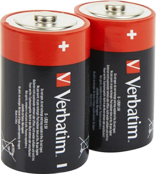 Image du produit Verbatim Pack 2 Piles D (2 pcs, D)