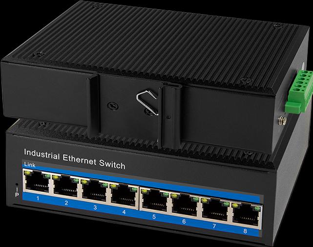 Actual product image LogiLink NS200 Industrial Fast Ethernet Switch 8-Port 10/100 Mbps DIN Rail Mounting (8 Ports)