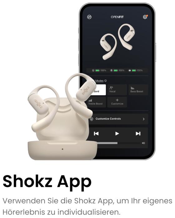 Actual product image Shokz OpenFit (NC, 7 h, Wireless)