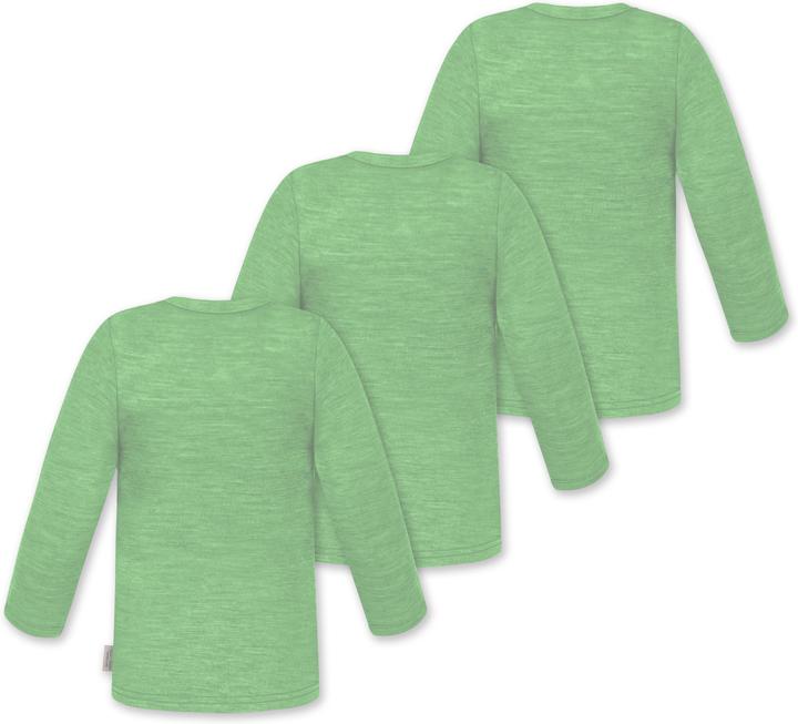 Produktbild Normani 3er Pack Baby Merino Longsleeve „Taupo" - 9467 (74)