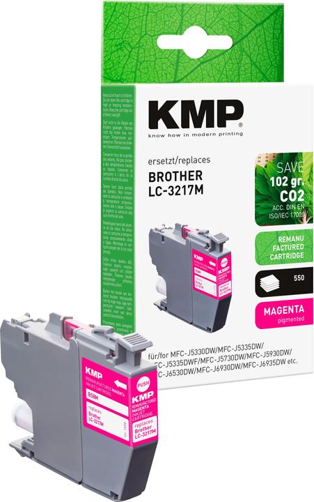 Actual product image KMP Tinte replaces LC3217M (M)