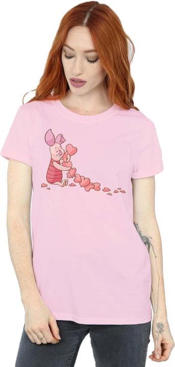 Immagine prodotto Disney Winnie The Pooh Piglet Chain Of Hearts Maglietta Ampia Donna (L)