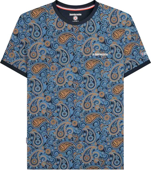 Actual product image Lambretta Mens SS25 Paisley T-Shirt (4XL)