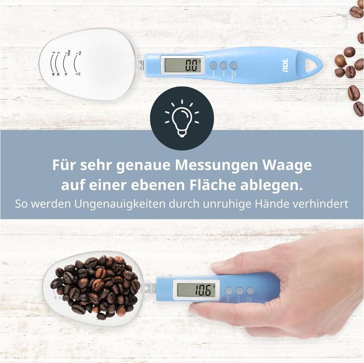 Produktbild ADE Löffelwaage Eni digital Blau, Bedienungsart