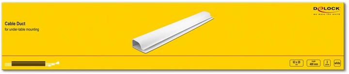Actual product image Delock Cable duct for undercounter mounting 0.4 m x 63 mm White 2 pieces (Duct, 40 cm)