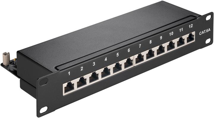 Immagine prodotto Goobay CAT 6a 25.40cm (10") Patch Panel, 12 porte, nero