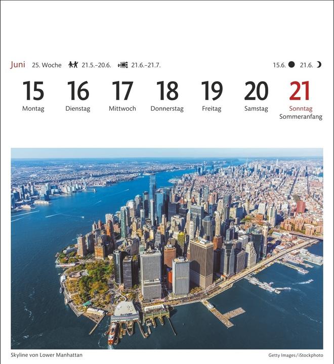 Produktbild Harenberg New York Sehnsuchtskalender 2026 - Wochenkalender mit 53 Postkarten (Deutsch)