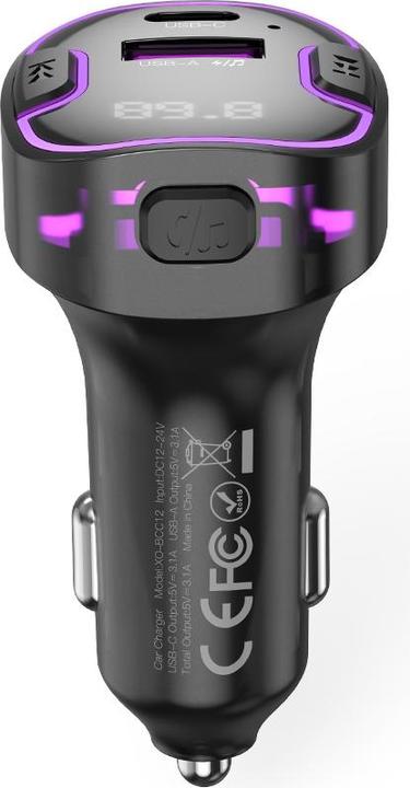 Actual product image xO transmiter FM BCC12 Bluetooth MP3 car charger 3,1A black