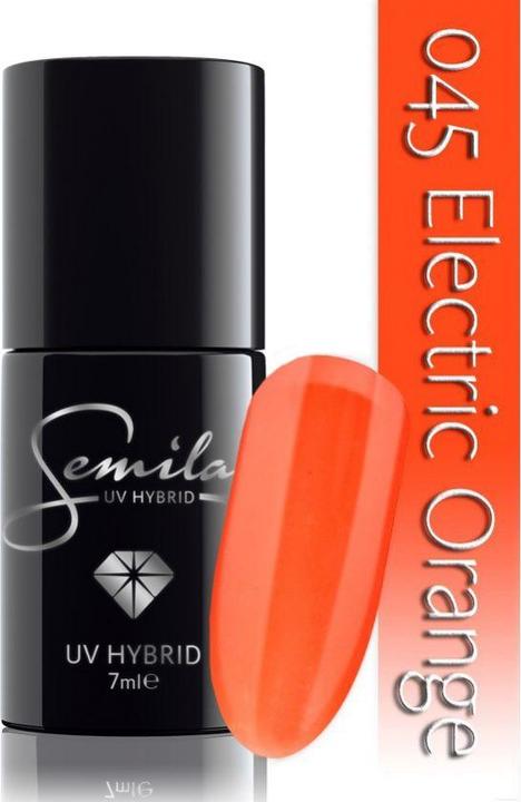 Actual product image Semilac 045 Electric Oranžinis 7ml (Neonowe Pomarańcze, UV gel varnish)