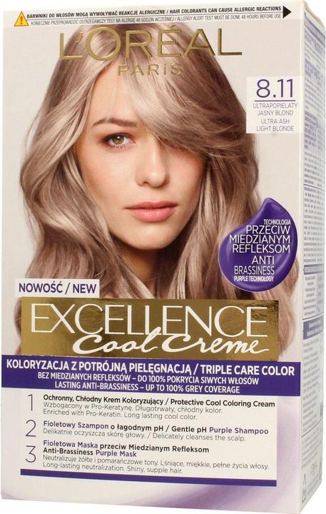 L'Oréal Paris Excellence Cool Creme (8.11 Biondo chiaro ultra cenere)